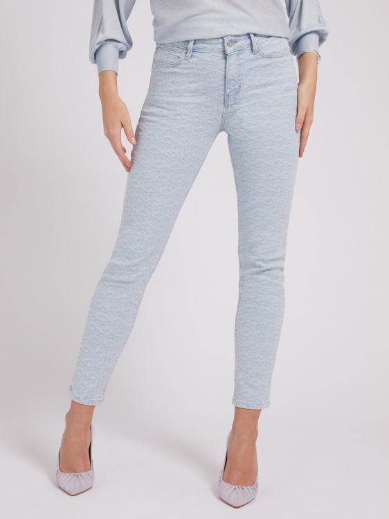 дънков панталон Guess Blue All Over Logo
