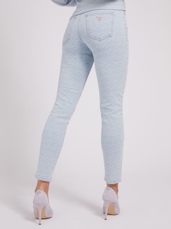 дънков панталон Guess Blue All Over Logo