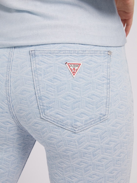 дънков панталон Guess Blue All Over Logo
