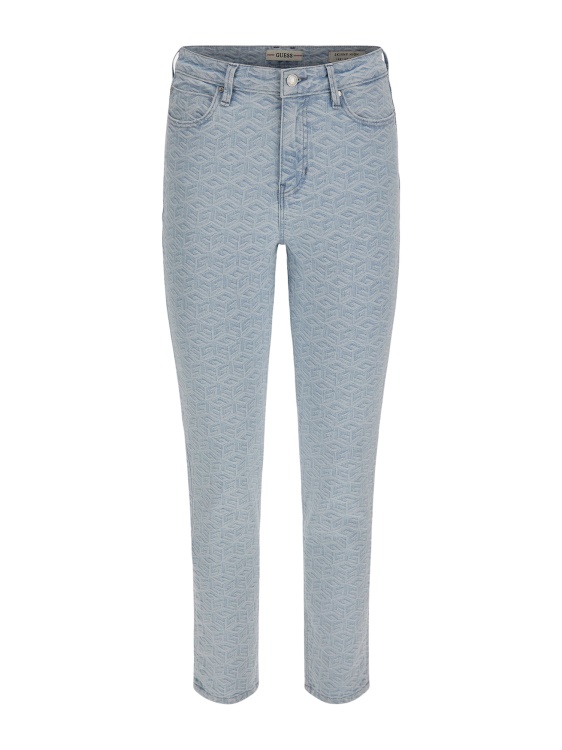 дънков панталон Guess Blue All Over Logo