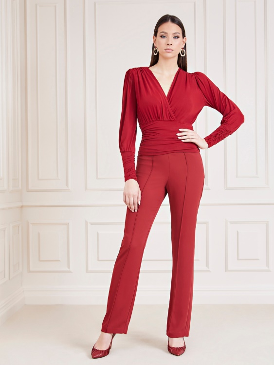 червено горнище от изкуствен велур Marciano Guess
