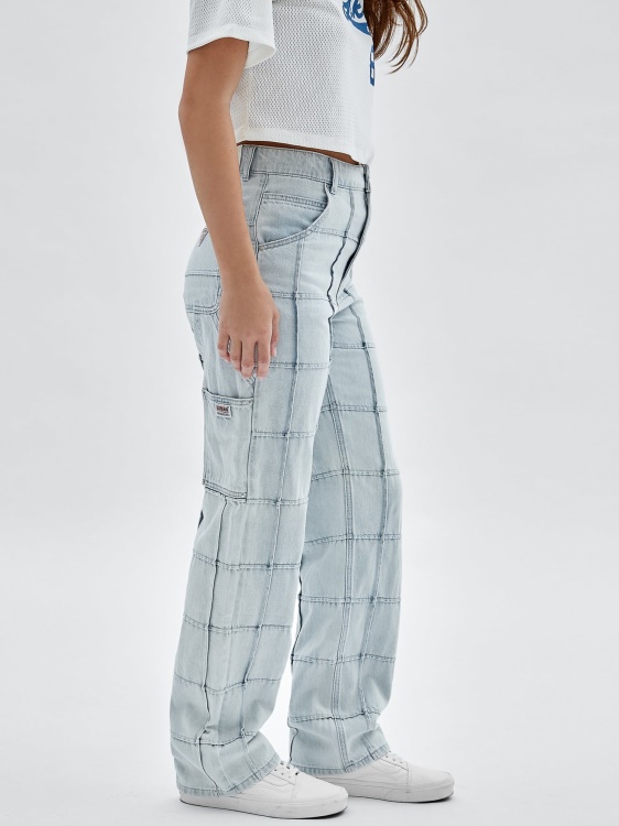 сив дънков панталон със спокойна кройка Guess