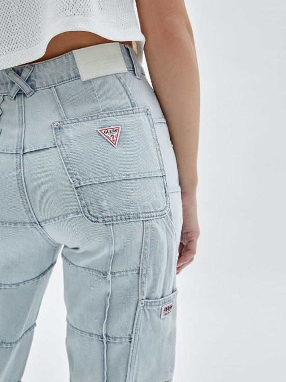 сив дънков панталон със спокойна кройка Guess