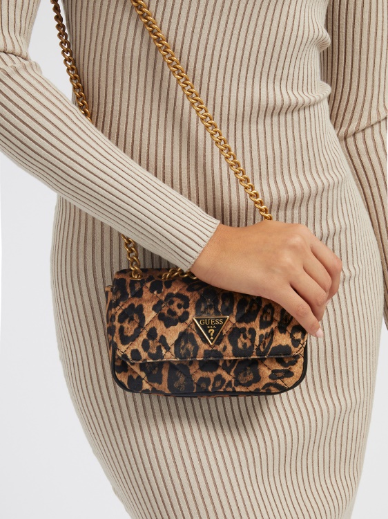 чанта Guess Animalier животно Cessily Micro Crossbody
