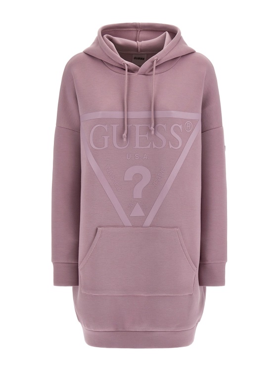 лилав суичър с предно лого Guess