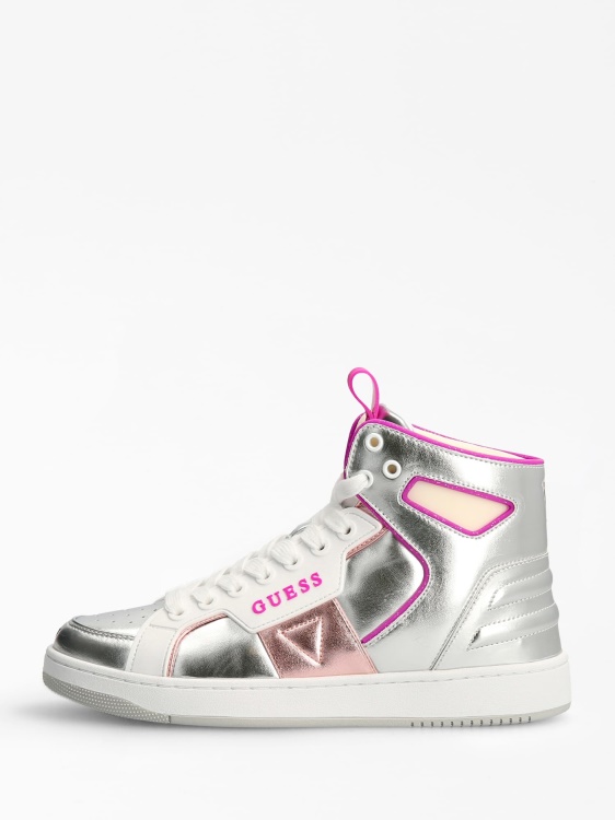 кецове от смесена кожа Basqet Guess Silver