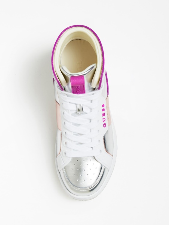 кецове от смесена кожа Basqet Guess Silver