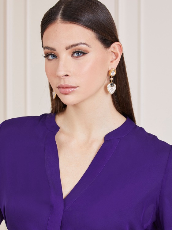 Marciano копринена блуза Guess лилаво