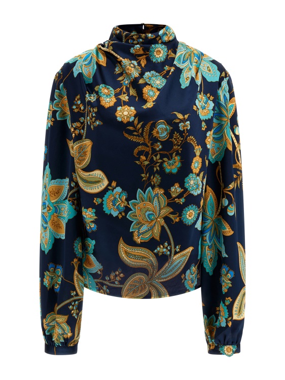 цяла блуза с принт Guess Blue Multi