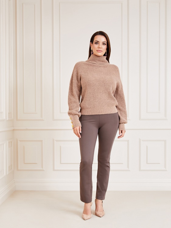 вълнен пуловер Marciano бежов Guess