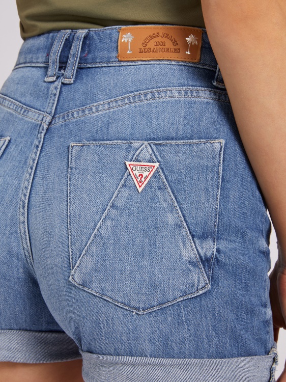 спокойна кройка дънкови шорти Guess Blue