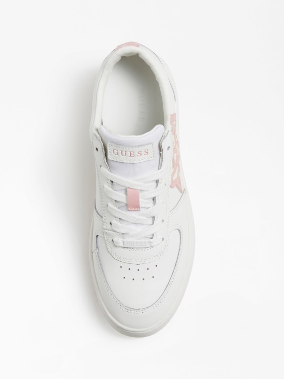 Sidny естествена кожа маратонка бяла Guess