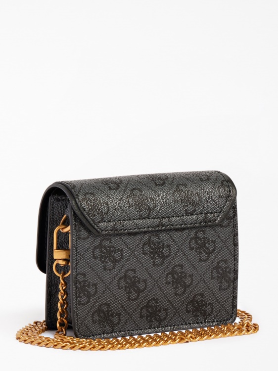 Izzy 4g лого микро чанта за кръст Guess сива