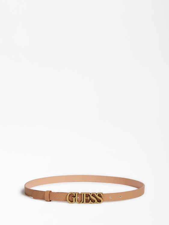 Guess Logo Script колан бежов