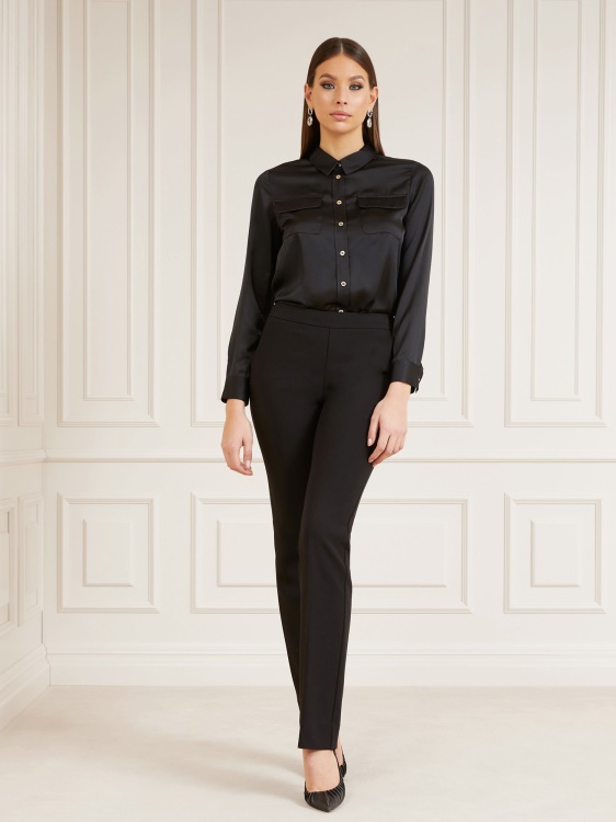 сатенена риза Guess Marciano черна