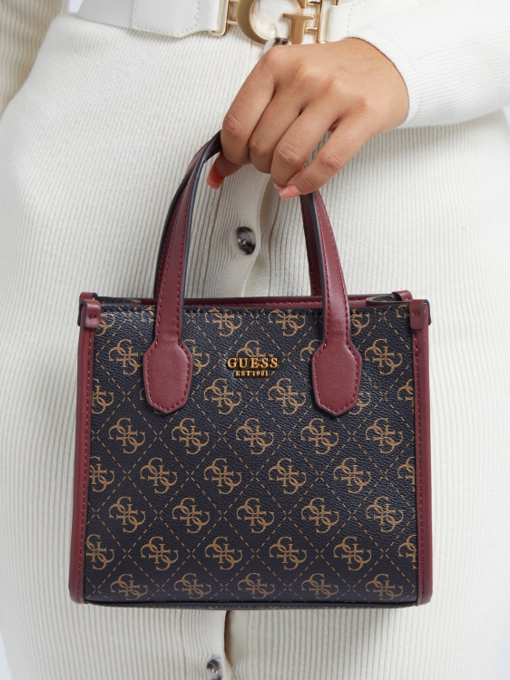 Silvana 4g Logo Mini Shopper Black Guess