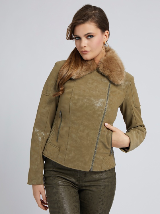 яке от еко кожа Guess зелено
