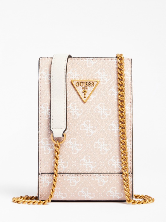 Guess Noelle 4g ​​​​лого мини чанта през рамо розово