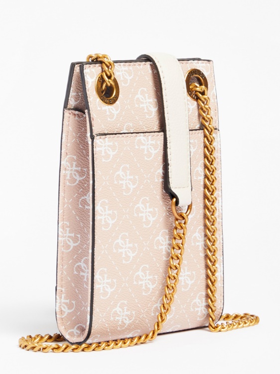 Guess Noelle 4g ​​​​лого мини чанта през рамо розово