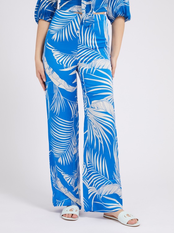 Guess All Over Print Pantaloon Blue Multi