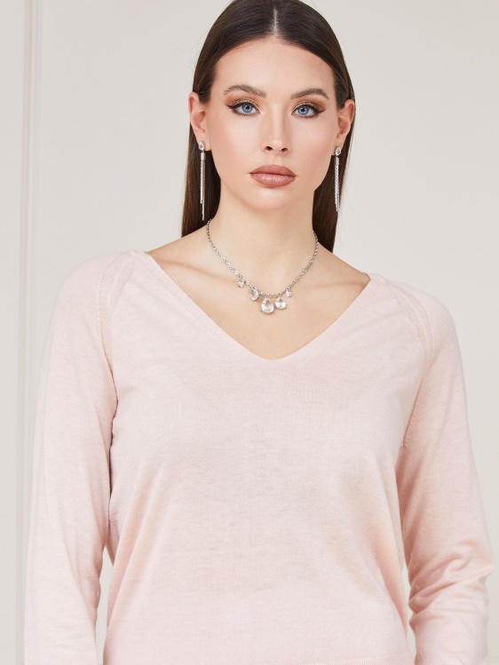 кашмирен пуловер Marciano Guess розов