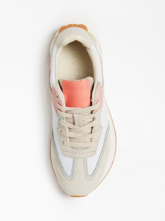 много розови маратонки Luchia от смесена кожа Guess