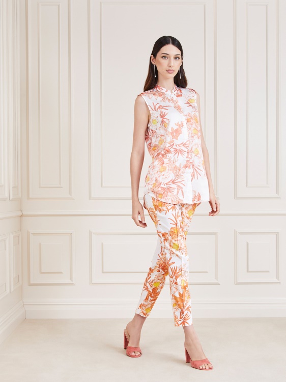 Guess Marciano цяла щампа риза оранжево