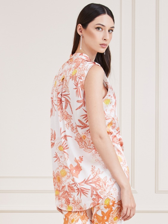 Guess Marciano цяла щампа риза оранжево