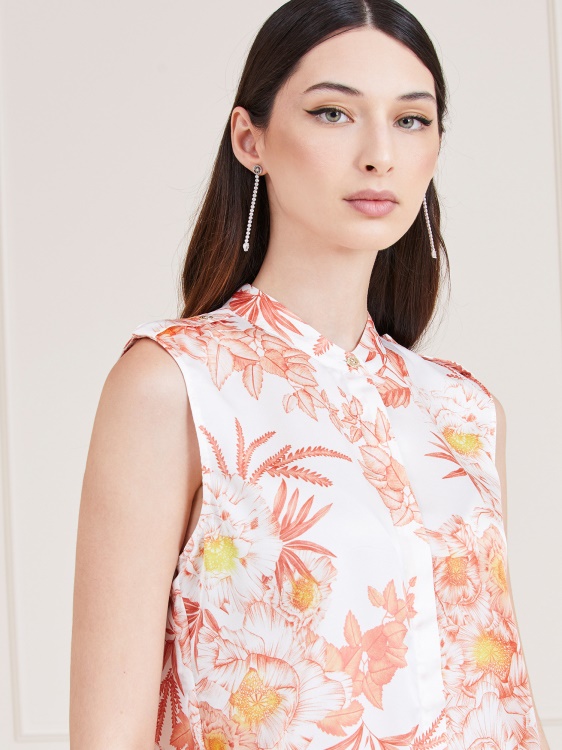 Guess Marciano цяла щампа риза оранжево
