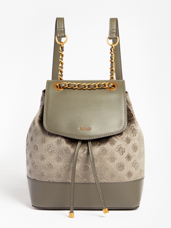 кадифена раница Inia Guess сива