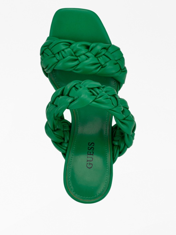Harlie плетени мулета с токчета Guess Green