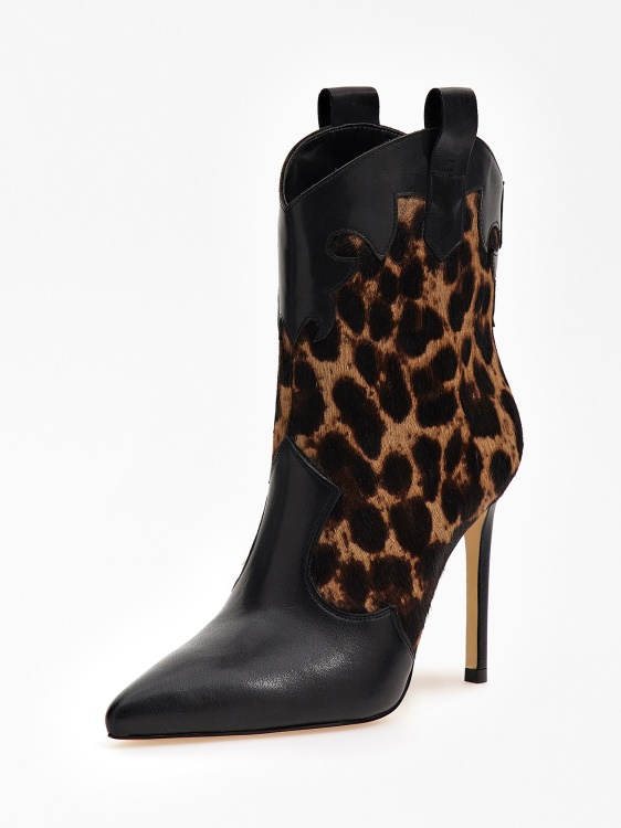Ботуши Breann от естествена кожа Guess Animalier