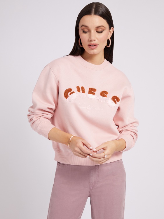 Guess розов суичър с предно лого