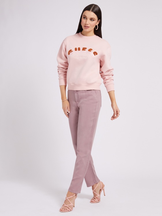 Guess розов суичър с предно лого