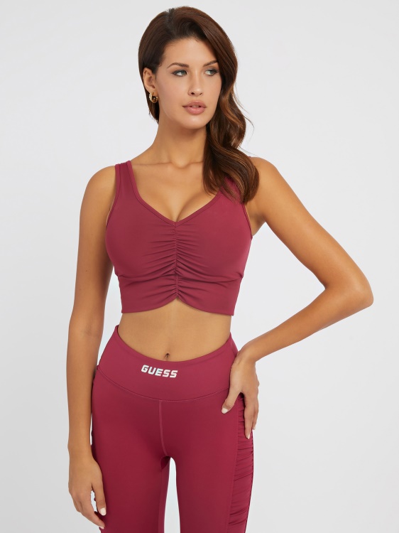 Guess Draped Deatils активен сутиен лилав