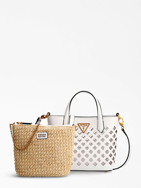 Guess White Aqua Mini Shopper