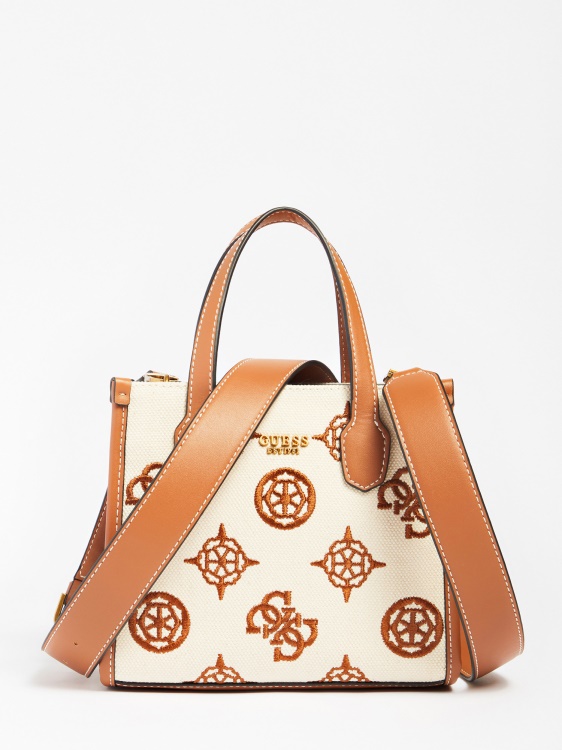 Guess Silvana Logo мини чанта кафяво