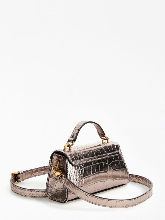 микро чанта Tullia Croc Print Guess Grey