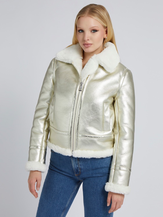 изкуствено яке с метален вид Guess Gold