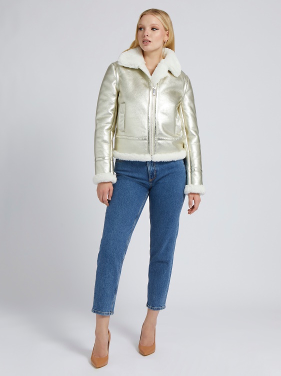 изкуствено яке с метален вид Guess Gold
