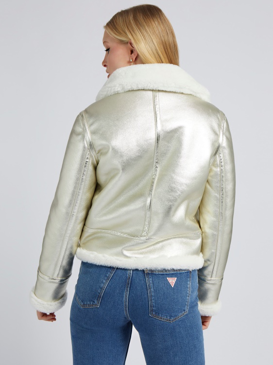изкуствено яке с метален вид Guess Gold