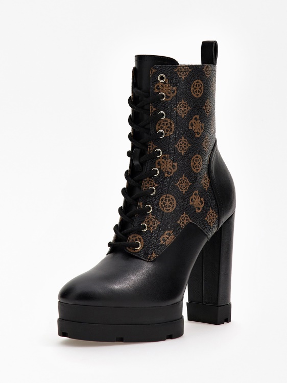 Guess Brown Bills 4g ниски ботуши с лого на божур