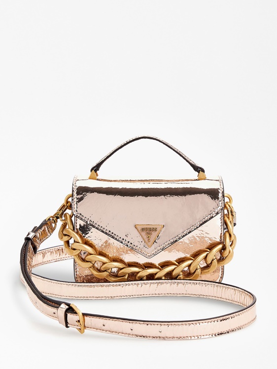 микро чанта през рамо с фолио Retour Gold Guess