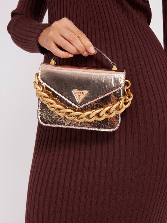 микро чанта през рамо с фолио Retour Gold Guess