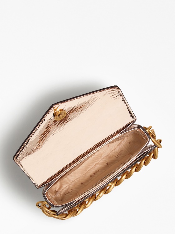 микро чанта през рамо с фолио Retour Gold Guess