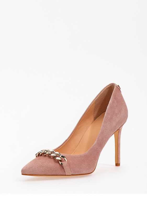 велурени обувки Pinta Court Pink Guess