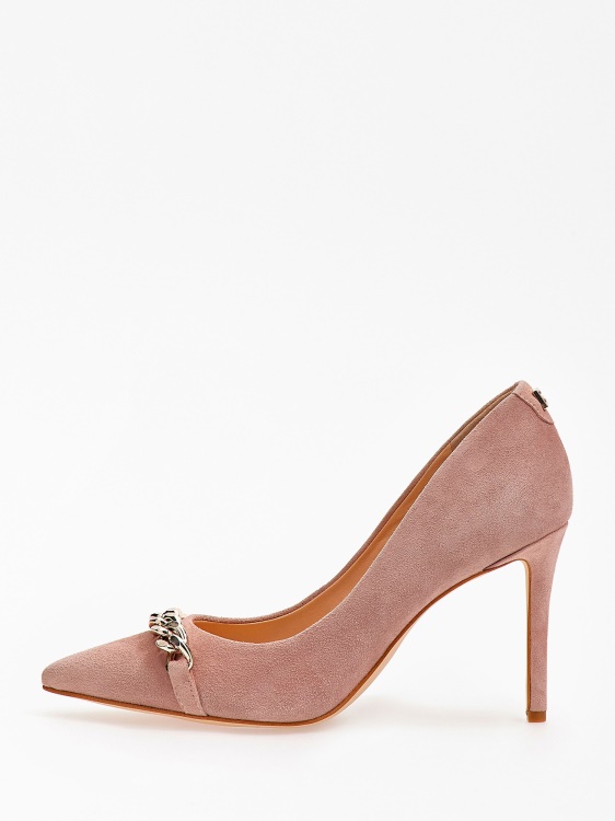 велурени обувки Pinta Court Pink Guess