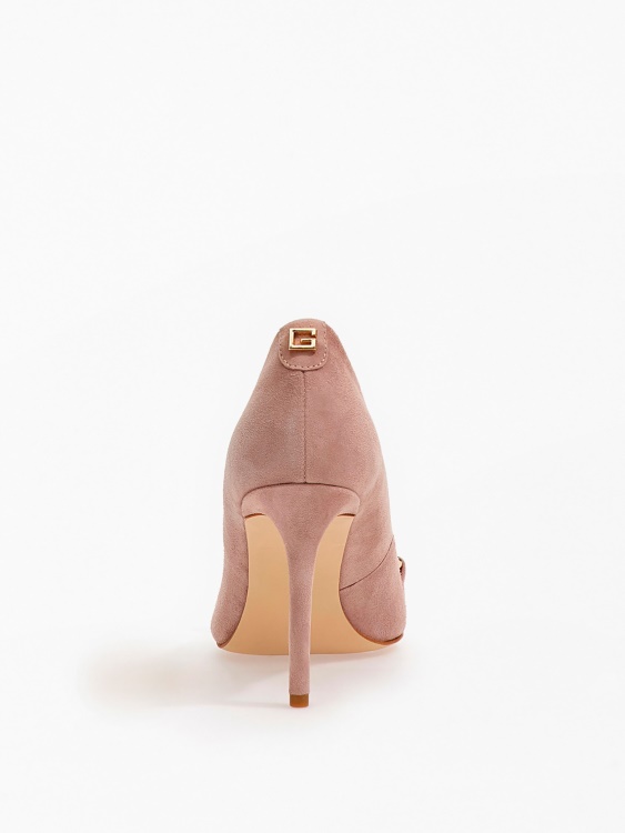 велурени обувки Pinta Court Pink Guess