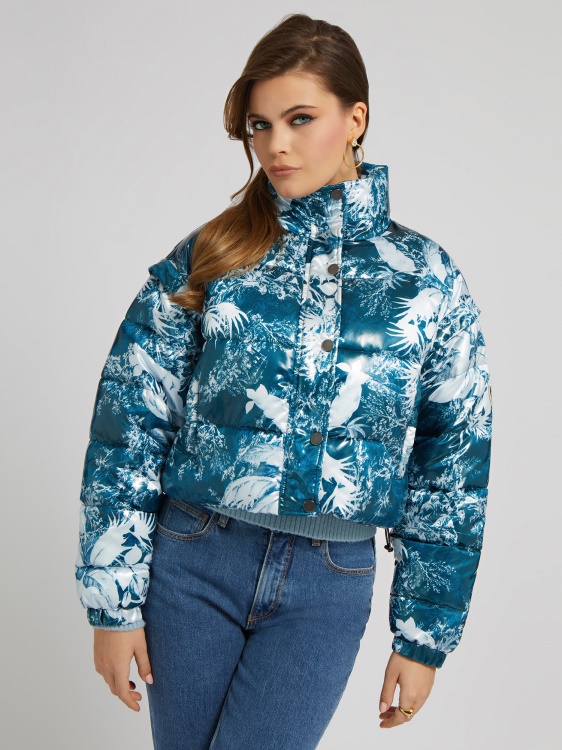 цял принт изрязан пуф Guess Blue Multi
