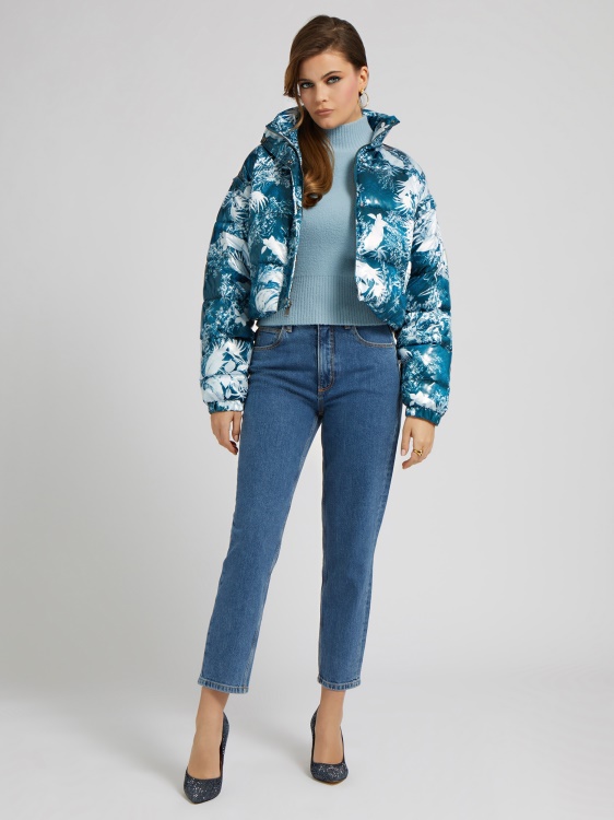 цял принт изрязан пуф Guess Blue Multi
